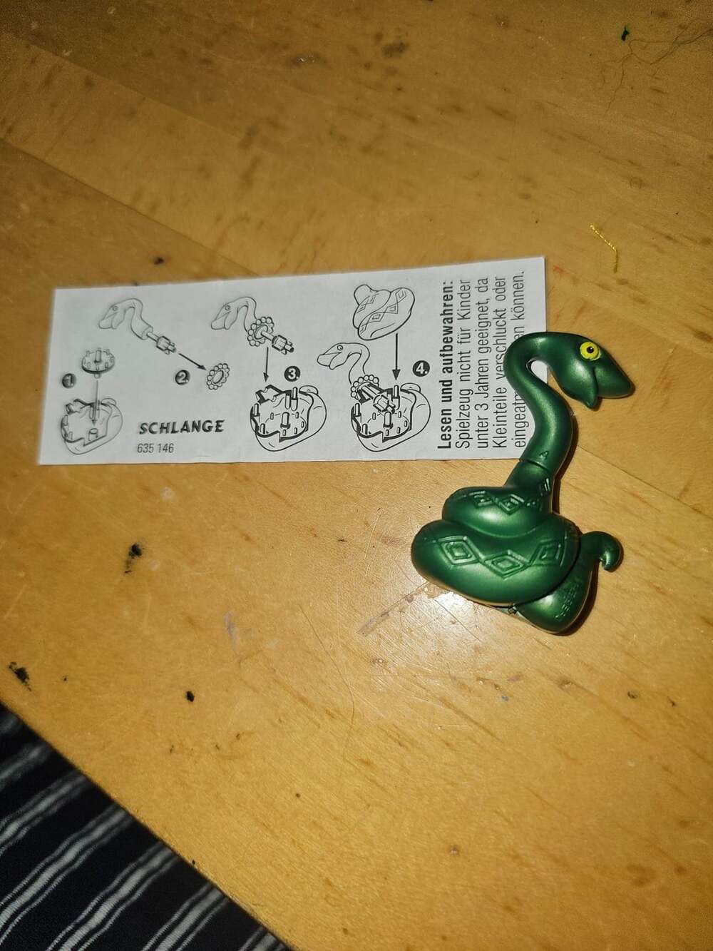 Kinder Surprise Toy Schlange Green Snake Figurine 635 146